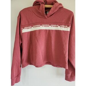 Puma Mauve Cropped‎ Hoodie Sweater Size Small